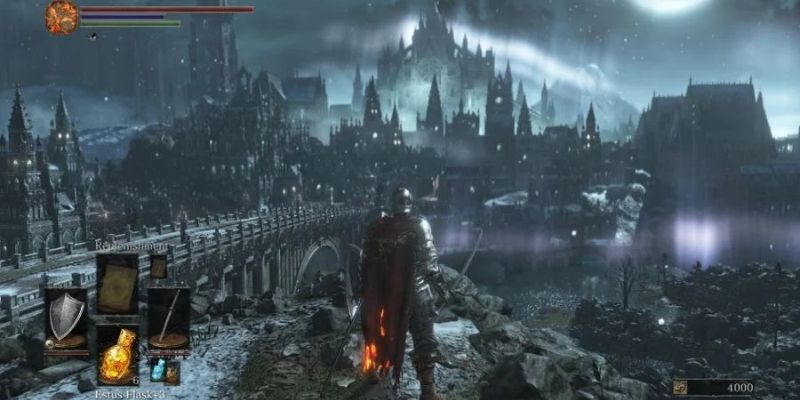 How do you access the DLC areas in Dark Souls III?